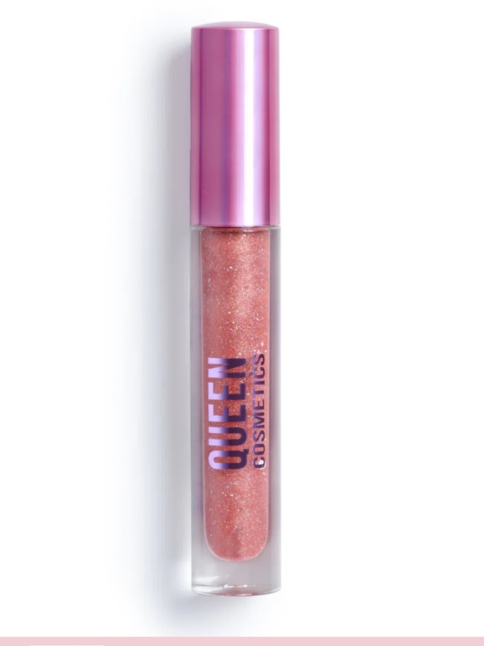Queen Cosmetics Facetime Holographic Rose Gold Glitter Lip Gloss